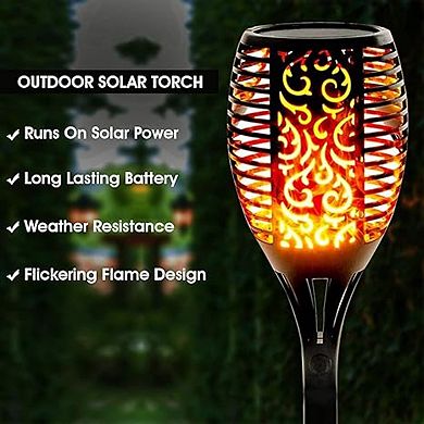 Wbm Smart Solar Lights, Waterproof Flickering Flame Lights For Yard, 43 Inches-6 Pcs