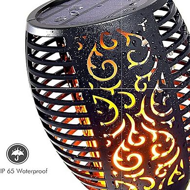 Wbm Smart Solar Lights, Waterproof Flickering Flame Lights For Yard, 43 Inches-6 Pcs