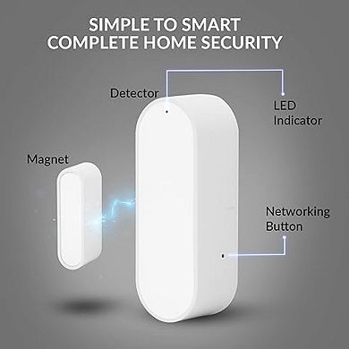 Wifi Door Sensor, Alarm Contact Sensor, Easy Installation Home Security System-2 Count