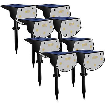 Wbm Smart Solar Spot Lights Outdoor, Ip65 Waterproof 20 Leds Solar Landscape Spotlights - 8 P
