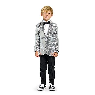 Boys 6-16 OppoSuits Sequin Silver Blazer