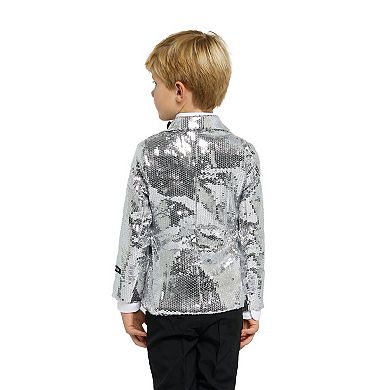 Boys 6-16 OppoSuits Sequin Silver Blazer