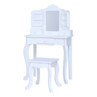 Teamson Kids Vanity Table & Stool with Storage