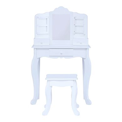 Teamson Kids Vanity Table & Stool with Storage