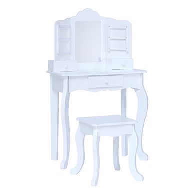 Teamson Kids Vanity Table & Stool with Storage
