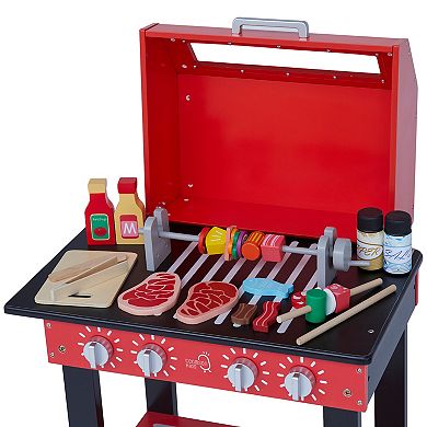 Teamson Kids Wooden BBQ Grill Play Set