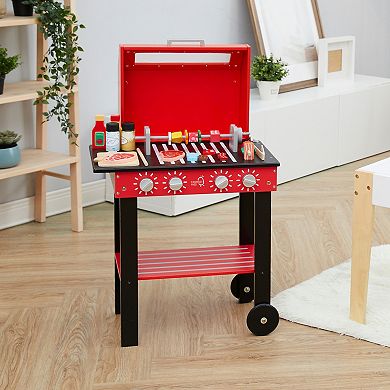 Teamson Kids Wooden BBQ Grill Play Set