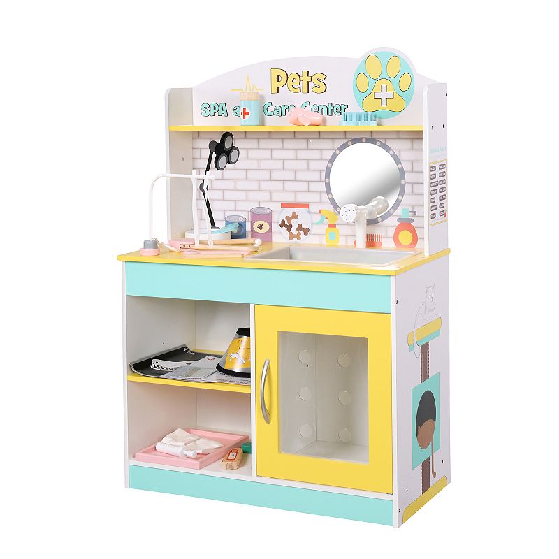 Teamson Kids Little Helper Wooden Pet Care and Veterinary Clinic Playset