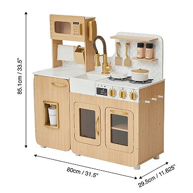Teamson Kids 14-Piece Cyprus Wood Play Kitchen Playset