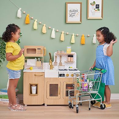 Teamson Kids 14-Piece Cyprus Wood Play Kitchen Playset