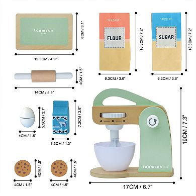 Teamson Kids Wooden Kitchen Stand Mixer Playset