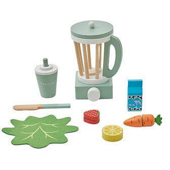 Teamson Kids 8 pc Wooden Toy Blender Accessories Playset
