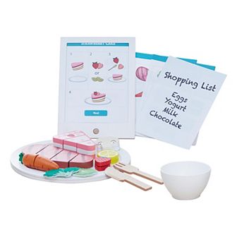 Teamson Kids 27 pc Wood Pretend Tablet and Recipe Playset