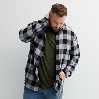 Big & Tall Sonoma Goods For Life® Long Sleeve Flannel Shirt