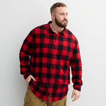 Big & Tall Sonoma Goods For Life® Long Sleeve Flannel Shirt