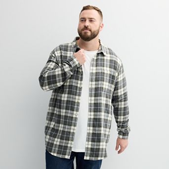 Big & Tall Sonoma Goods For Life® Long Sleeve Flannel Shirt
