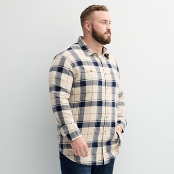 Big & Tall Sonoma Goods For Life® Long Sleeve Flannel Shirt