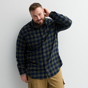Big & Tall Sonoma Goods For Life® Long Sleeve Flannel Shirt