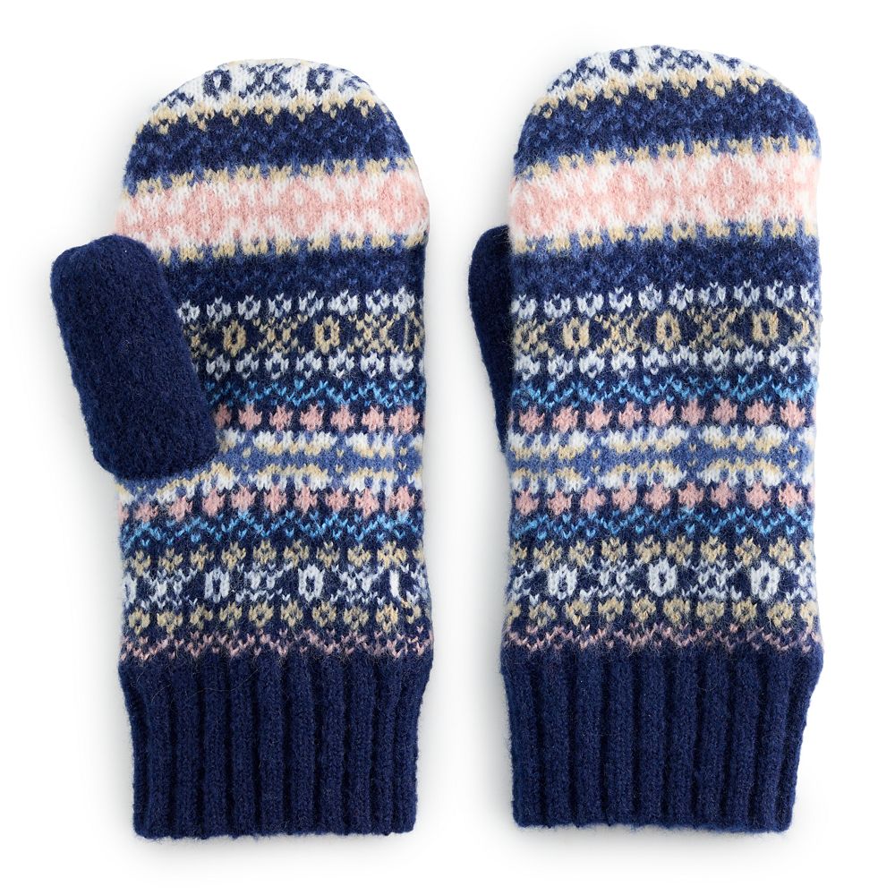Women's Sonoma Goods For Life® Fairisle Ribbed MIttens