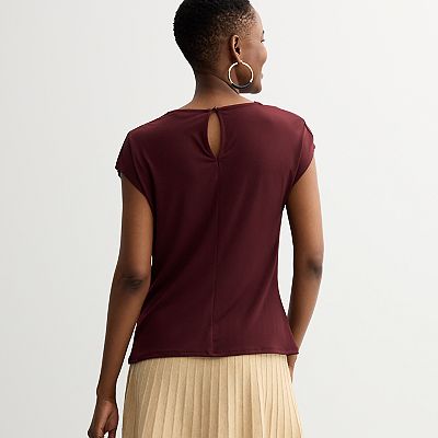 Women's Nine West Drape Twist Front Top