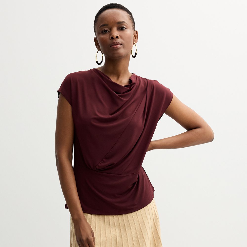 Women's Nine West Drape Twist Front Top