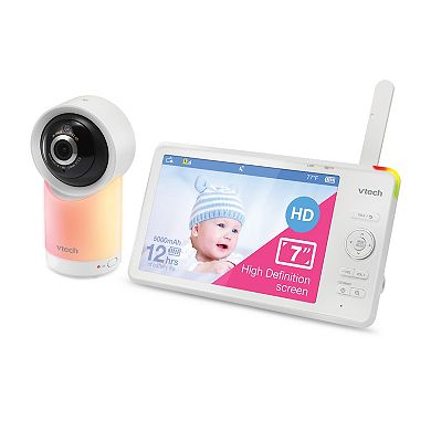 VTech 1080p Smart WiFi Remote Access 360 Degree Pan & Tilt Video Baby Monitor with Night Light