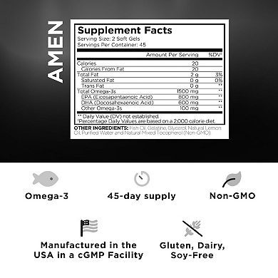 Amen Omega-3 1500 mg EPA & DHA Supplement 90 ct