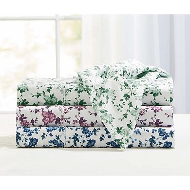 BrylaneHome Floral Sheet Set