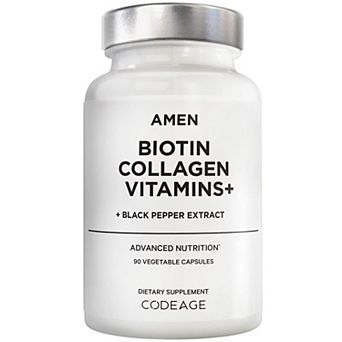 Amen Biotin Collagen Peptides + Vitamins C & E, Keratin 90 ct