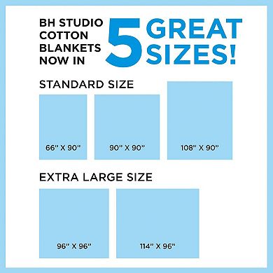 BrylaneHome BH Studio Extra Large Cotton Blanket