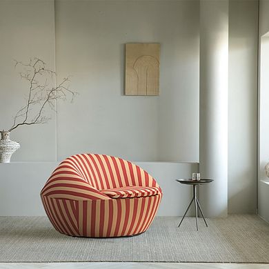 Lounge Chair-red Yellow Stripe