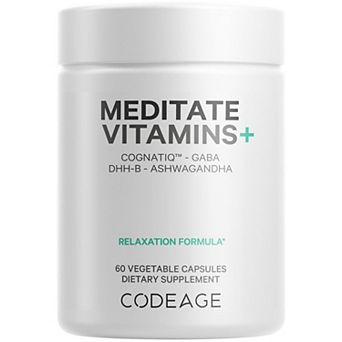 Codeage Meditate - GABA, NeuroFactor, Ashwagandha & DHH-B Supplement 60 ct