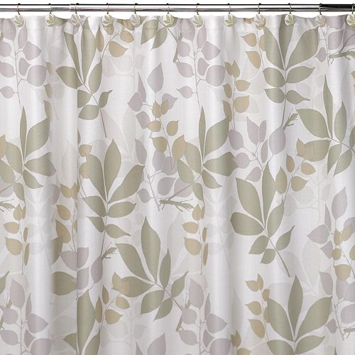 Creative Bath Shadow Leaves Fabric Shower Curtain