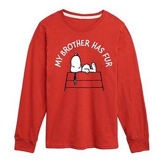 Boys 8-20 Peanuts Snoopy Brother Has Fur Long Sleeve Graphic Tee
