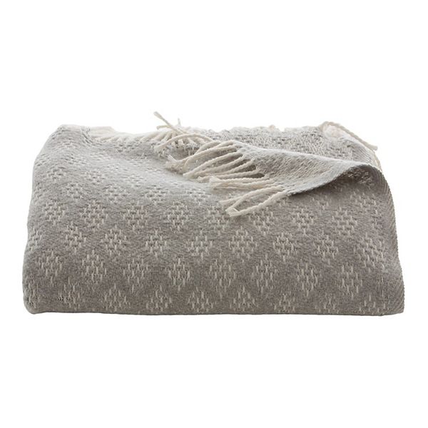 Discover Europe - Made in Spain Diamond Print Luxury Throw - Grey