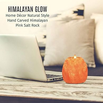 Himalayan Glow Candle Holders, Hand Crafted Himalayan Salt Candle Holder 4 Pack