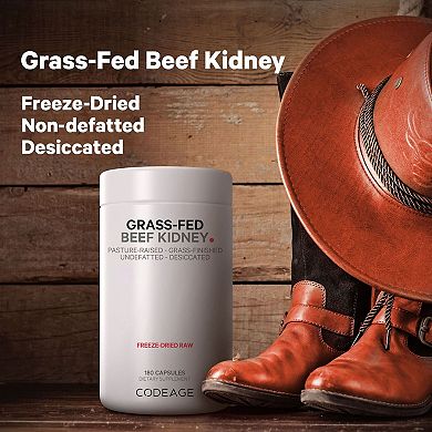 Codeage Grass-Fed Beef Kidney Glandular Supplement 180 ct