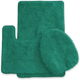 3 pc Bath Rug Set: 1 BR(20" x 30") , 1 CM(20" x 14.7") And 1 Toilet Seat Cover(APX 20" x 20")