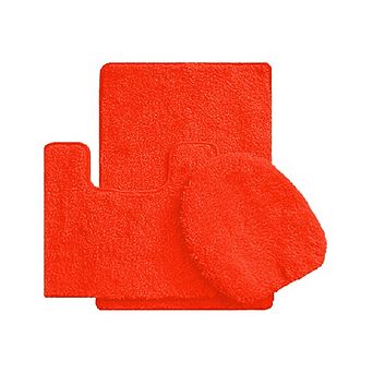 3 pc Bath Rug Set: 1 BR(20" x 30") , 1 CM(20" x 14.7") And 1 Toilet Seat Cover(APX 20" x 20")