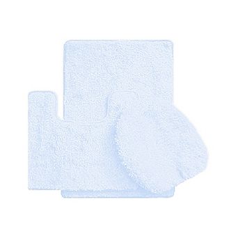 3 pc Bath Rug Set: 1 BR(20" x 30") , 1 CM(20" x 14.7") And 1 Toilet Seat Cover(APX 20" x 20")