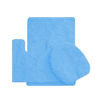 3 pc Bath Rug Set: 1 BR(20" x 30") , 1 CM(20" x 14.7") And 1 Toilet Seat Cover(APX 20" x 20")