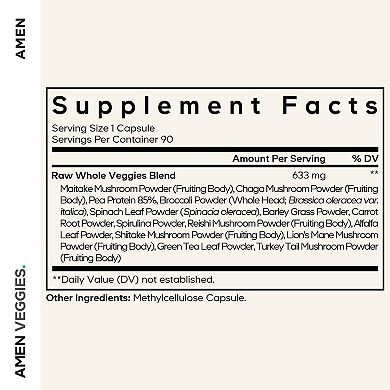 Amen Veggies Daily Vitamins & Minerals Supplement 90 ct