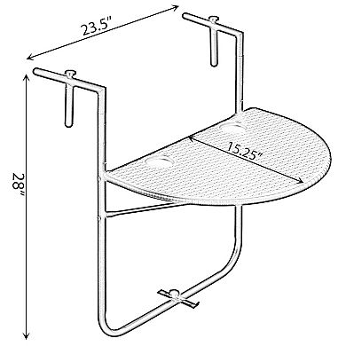 Indoor and Outdoor Rattan Decorative Plastic Foldable Balcony Table