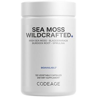 Codeage Raw Wildcrafted Irish Sea Moss Supplement 120 ct