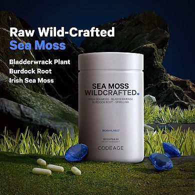 Codeage Raw Wildcrafted Irish Sea Moss Supplement 120 ct