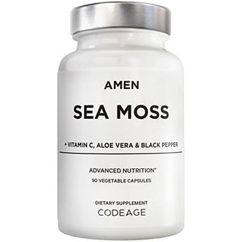 Amen Sea Moss, Bladderwrack & Burdock Seaweed Superfood 90 ct