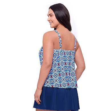 Plus Size Bal Harbour V Neck Hankini Swim Top