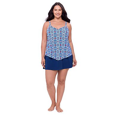 Plus Size Bal Harbour V Neck Hankini Swim Top