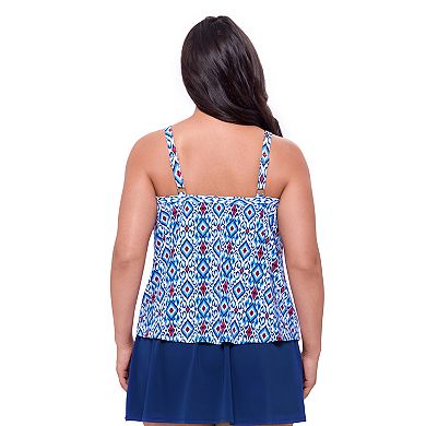 Plus Size Bal Harbour V Neck Hankini Swim Top