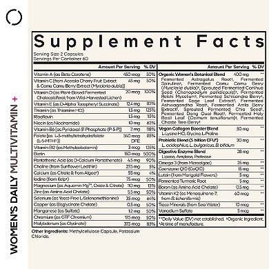 Codeage Women's Daily Multivitamins Minerals & Probiotics Supplement 120 ct